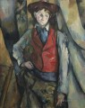 El niño con un chaleco rojo Paul Cezanne